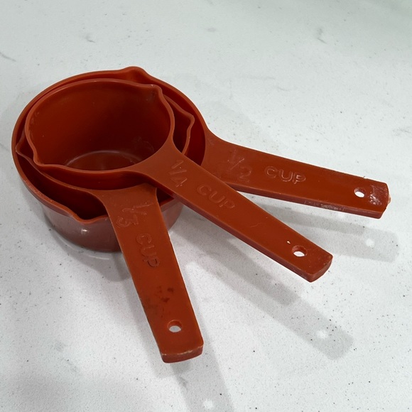 Vintage | Kitchen | Lustroware Rust Color Vintage Measuring Cups | Poshmark